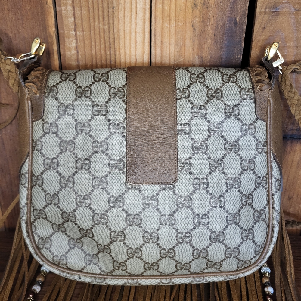 Gucci Fringe Crossbody Bag Vintage Boho Bag Style Western Bag Southwestern Bag - Picture 5 of 14
